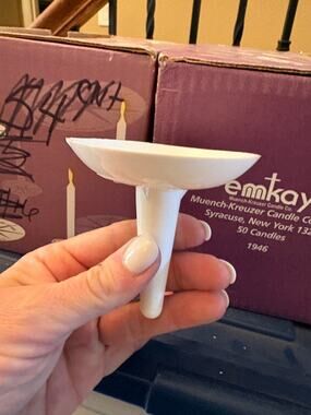 Emkay Plastic Reusable Candle Holders Drip Protectors Bulk Lot 185 Church Vigil